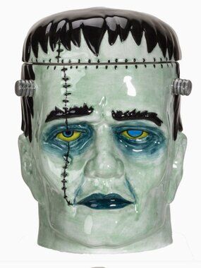 Frankenstein's Monster Ceramic Cookie Jar Halloween Decor